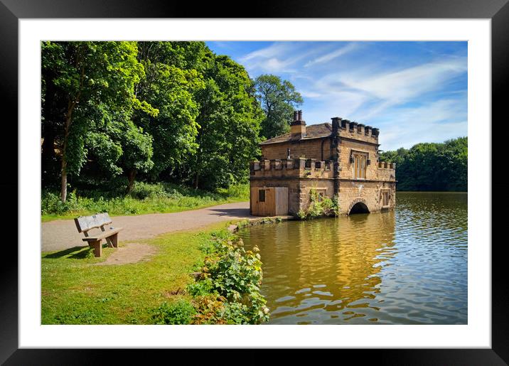 Newmillerdam Boat House   Framed Mounted Print by Darren Galpin