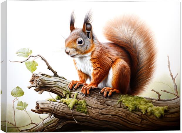 The Red Squirrel Canvas Print by Steve Smith