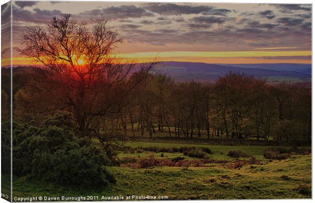 Derbyshire Sunset Canvas Print by Darren Burroughs
