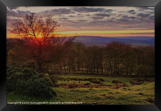 Derbyshire Sunset Framed Print by Darren Burroughs