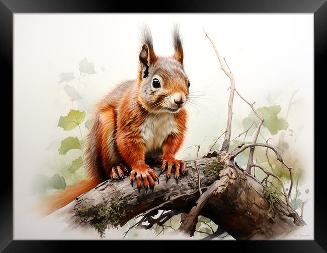 The Red Squirrel Framed Print by Steve Smith
