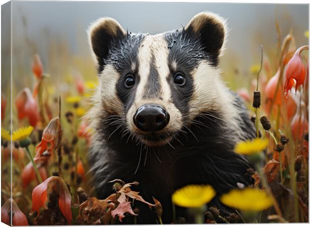 The Badger Canvas Print by Steve Smith