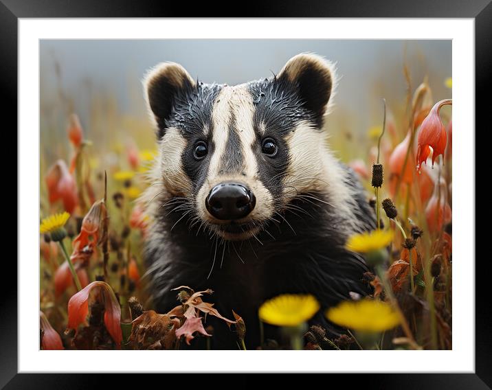 The Badger Framed Mounted Print by Steve Smith