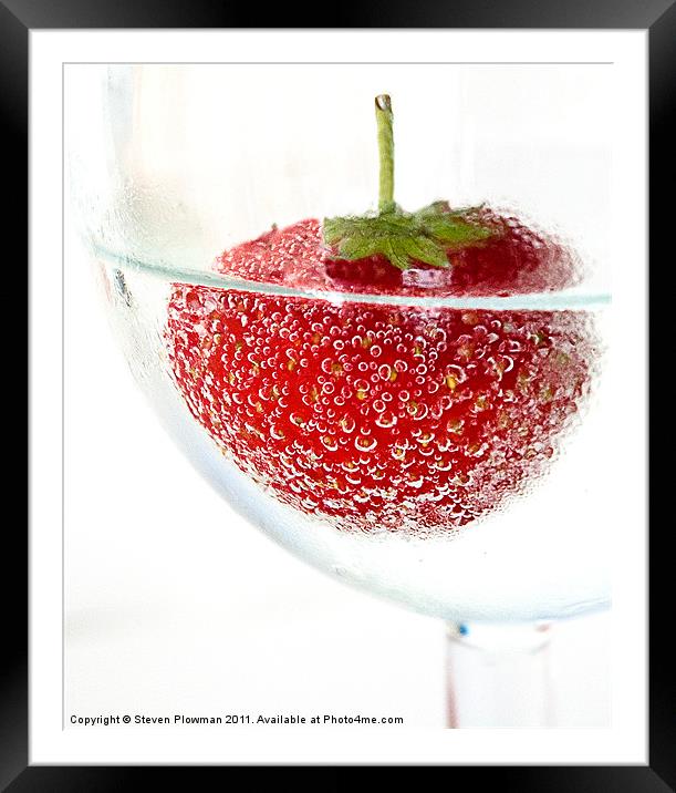 Strawberry fizz Framed Mounted Print by Steven Plowman