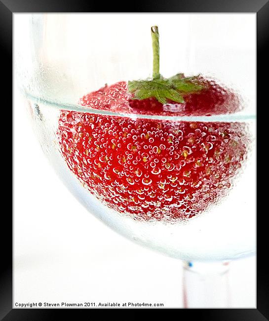Strawberry fizz Framed Print by Steven Plowman