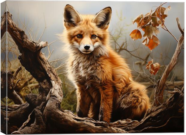 The Fox Canvas Print by Steve Smith