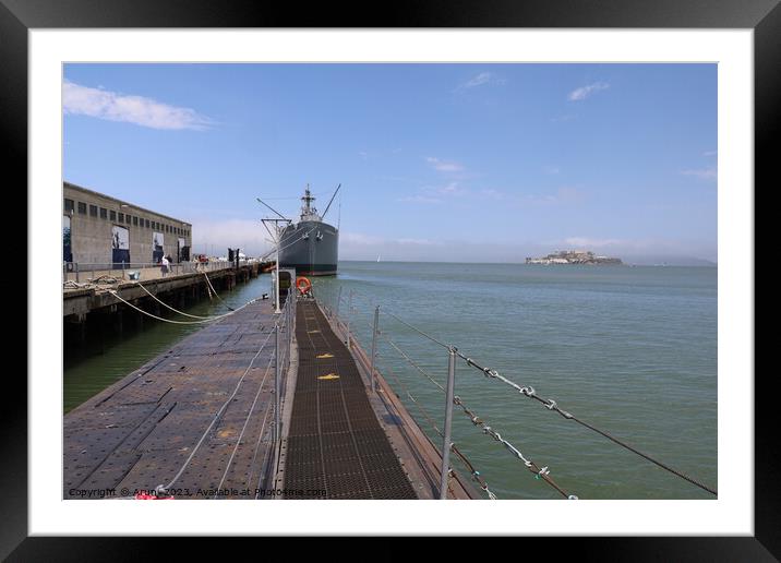 USS Pompanito and USS Jeremy O Brian in California Framed Mounted Print by Arun 