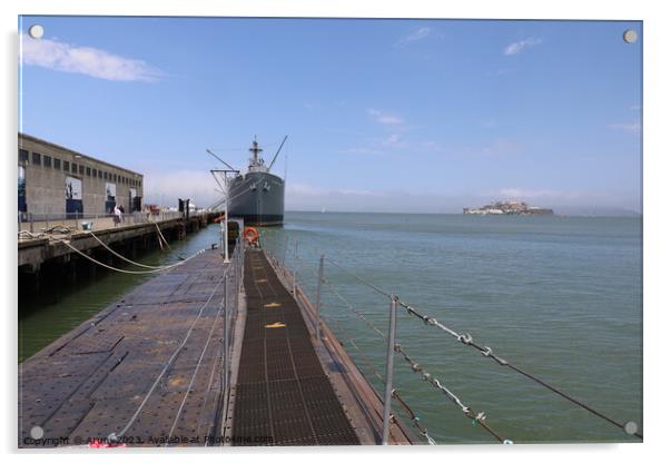 USS Pompanito and USS Jeremy O Brian in California Acrylic by Arun 