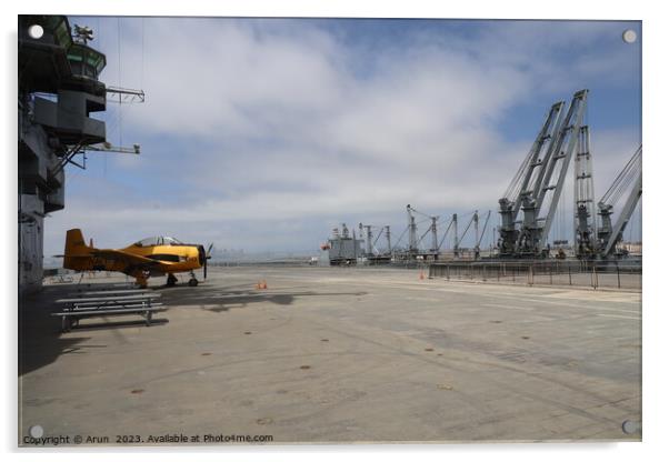 USS Hornet Air and Space museum Acrylic by Arun 