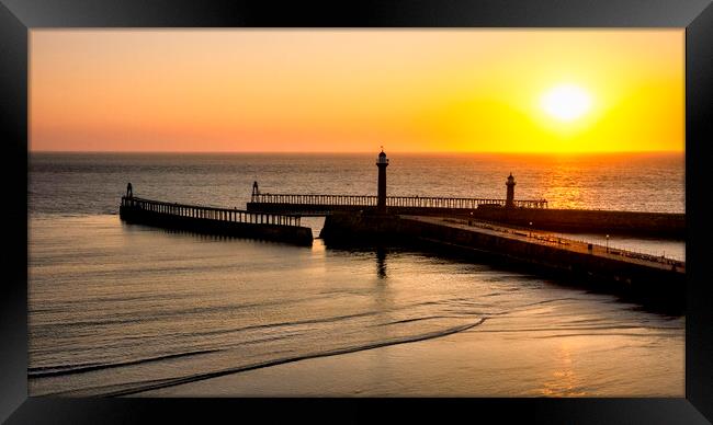 Whitby Sunrise North Yorkshire Coast Framed Print by Tim Hill