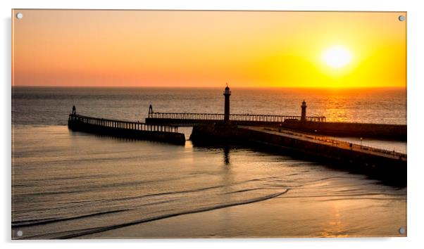 Whitby Sunrise North Yorkshire Coast Acrylic by Tim Hill