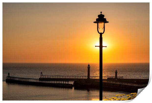 Whitby Sunrise Print by Tim Hill