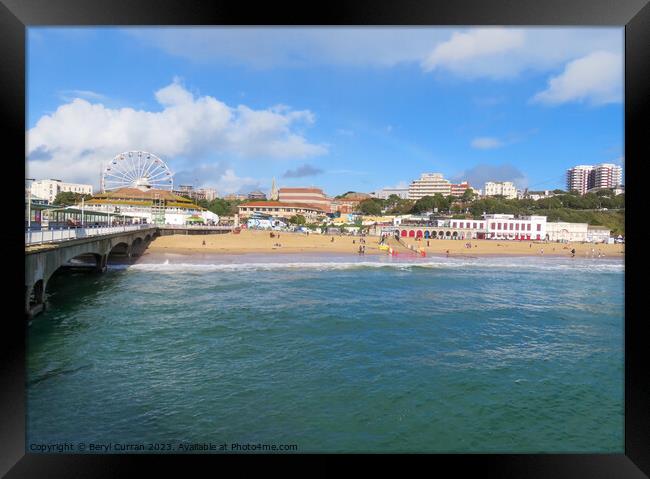 Bournemouth seafront  Framed Print by Beryl Curran