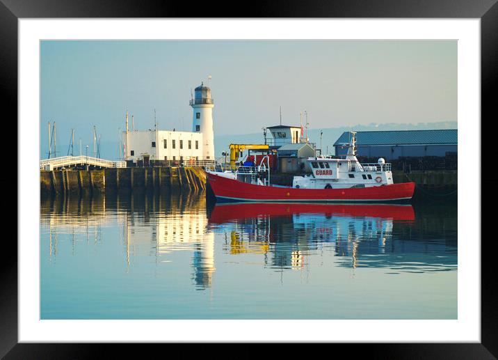 Scarborough Lighthouse Reflection  Framed Mounted Print by Alison Chambers
