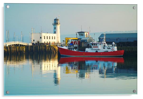 Scarborough Lighthouse Reflection  Acrylic by Alison Chambers