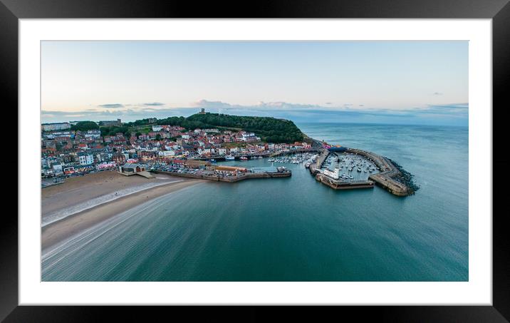 Scarborough South Beach Framed Mounted Print by Apollo Aerial Photography