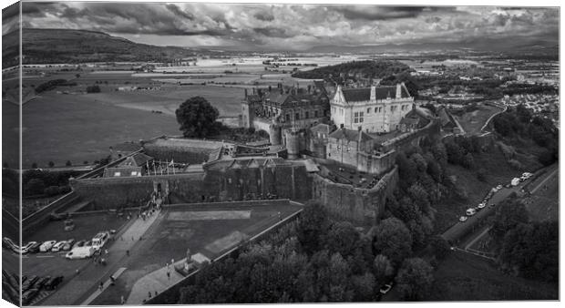 Stirling Castle Mono Canvas Print by Apollo Aerial Photography