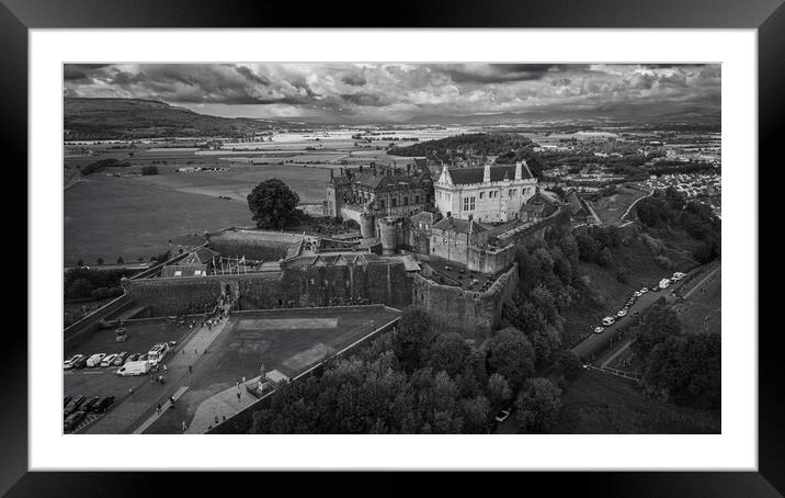 Stirling Castle Mono Framed Mounted Print by Apollo Aerial Photography