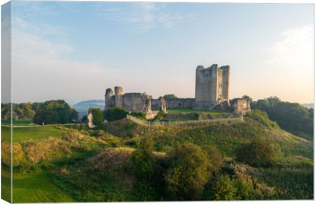 Conisbrough Castle Canvas Print by Apollo Aerial Photography