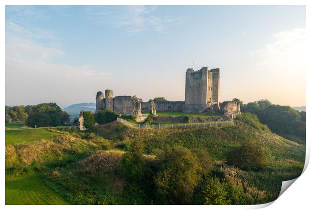 Conisbrough Castle Print by Apollo Aerial Photography
