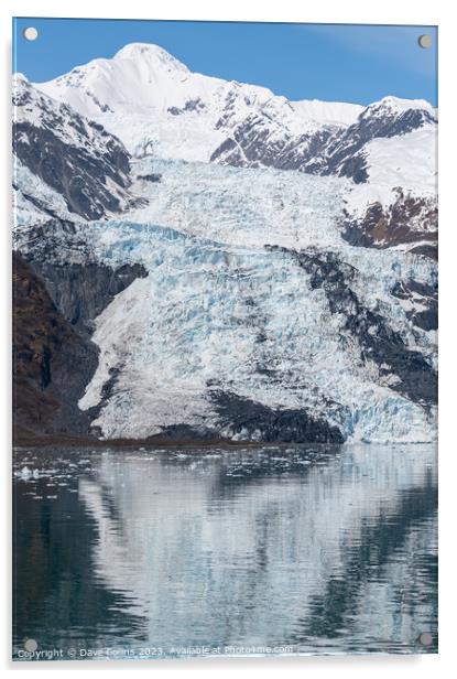 Tidewater Glacier reflected in the calm waters of College Fjord, Alaska, USA Acrylic by Dave Collins