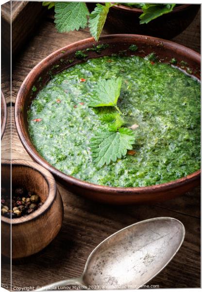 Nettle leaf soup Canvas Print by Mykola Lunov Mykola