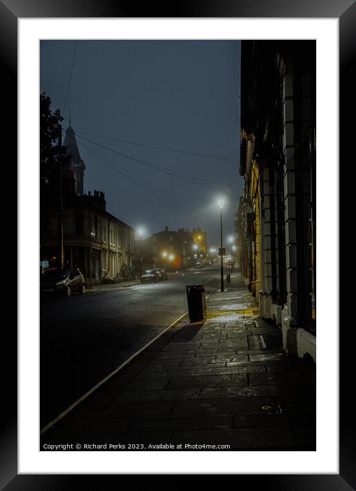 Saltaire Nights Framed Mounted Print by Richard Perks