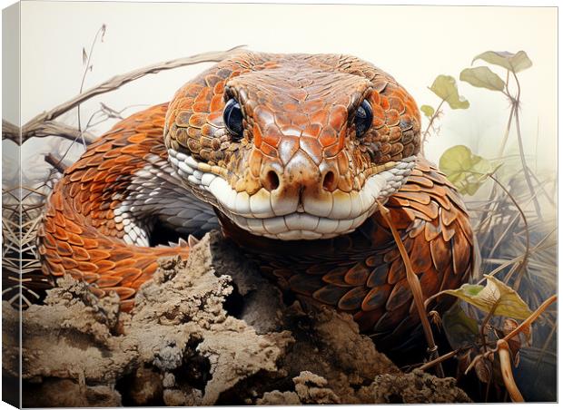 Common Adder Canvas Print by Steve Smith