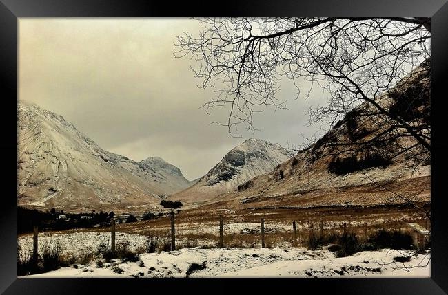 Winter In Glencoe Framed Print by Kevin Hunter