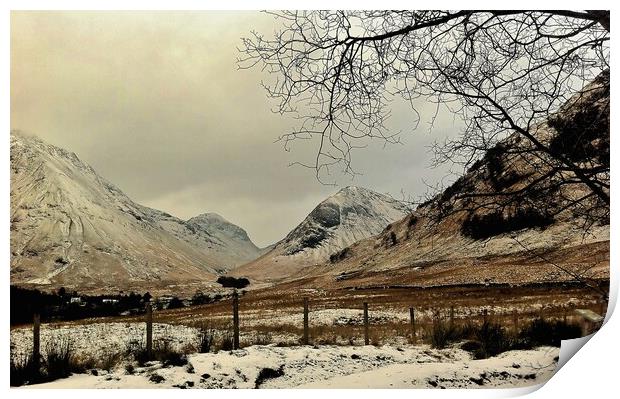 Winter In Glencoe Print by Kevin Hunter