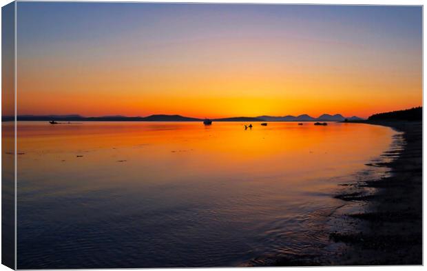 Sunset Over Jura Canvas Print by Kevin Hunter