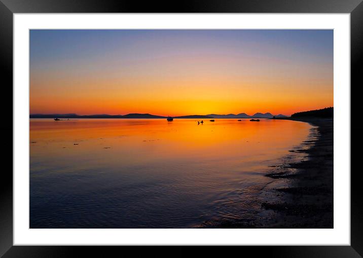 Sunset Over Jura Framed Mounted Print by Kevin Hunter