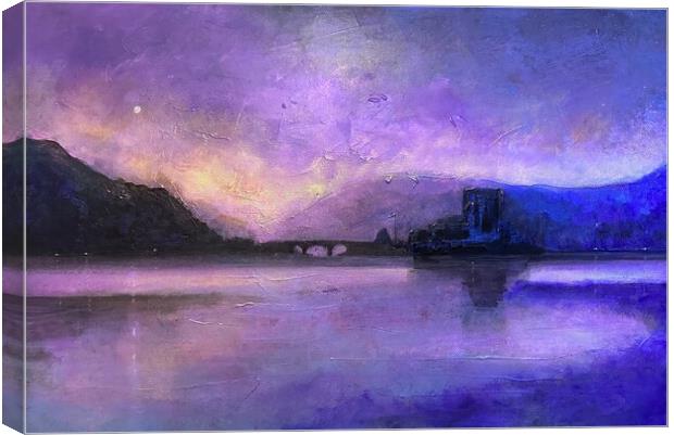Eilean Donan Castle Moonset Canvas Print by Kevin Hunter