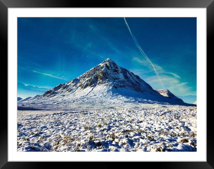 Buachaille Etive Mor Snow Framed Mounted Print by Kevin Hunter