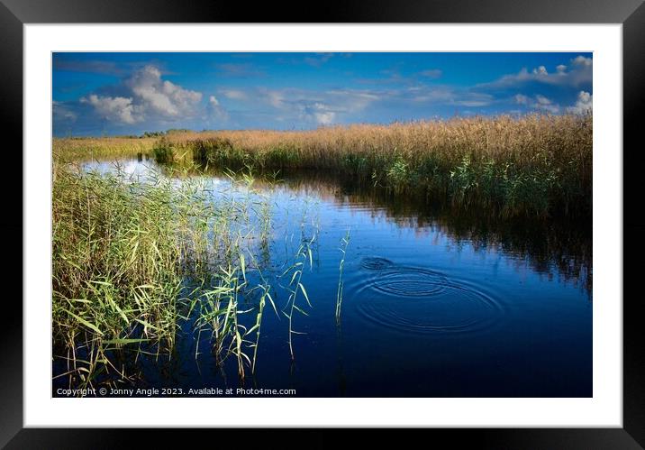 fish ripples  Framed Mounted Print by Jonny Angle
