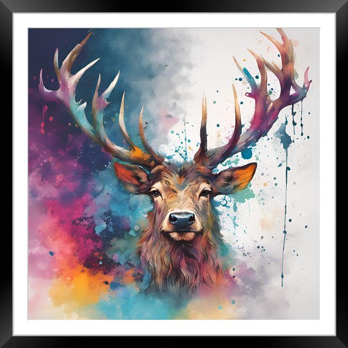 Highland Stag Portrait Framed Mounted Print by Picture Wizard