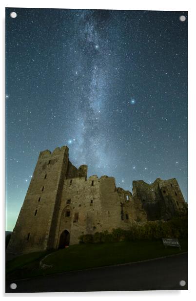 Milky Way over Bolton Castle Acrylic by Pete Collins