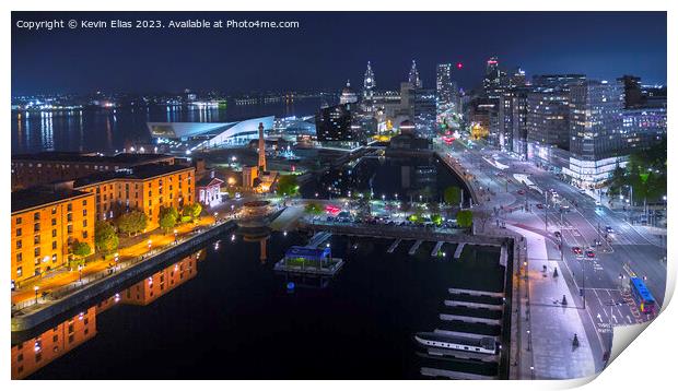 Liverpool docks Print by Kevin Elias