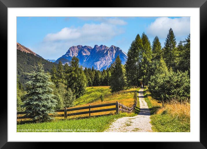 A WALK IN THE TYROL Framed Mounted Print by Michael Birch