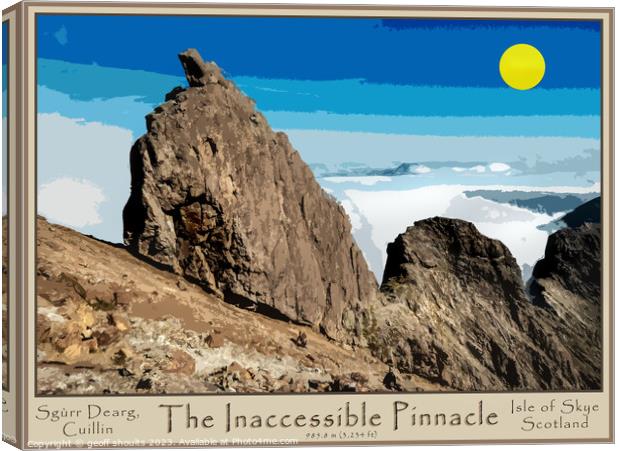 The Inaccessible Pinnacle...The Inn Pin Canvas Print by geoff shoults