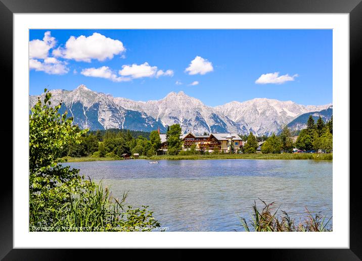  THE WILDSEE, SEEFELD IN TYROL ASTRIA Framed Mounted Print by Michael Birch