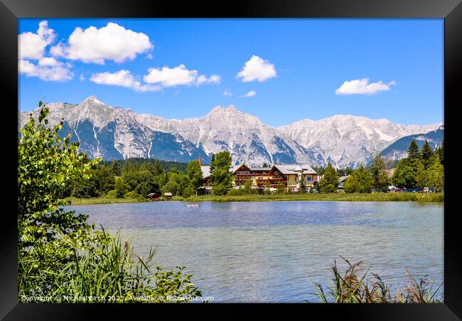  THE WILDSEE, SEEFELD IN TYROL ASTRIA Framed Print by Michael Birch