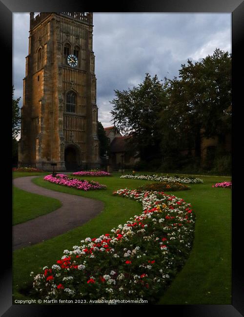 Evesham Bell Tower Framed Print by Martin fenton