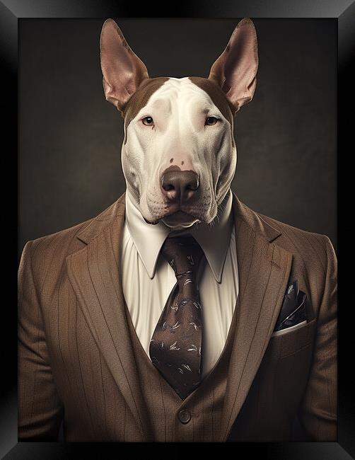 Bull Terrier Framed Print by K9 Art