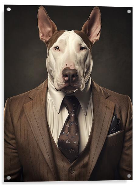 Bull Terrier Acrylic by K9 Art