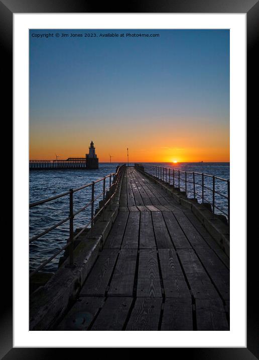 North Sea Sunrise Framed Mounted Print by Jim Jones
