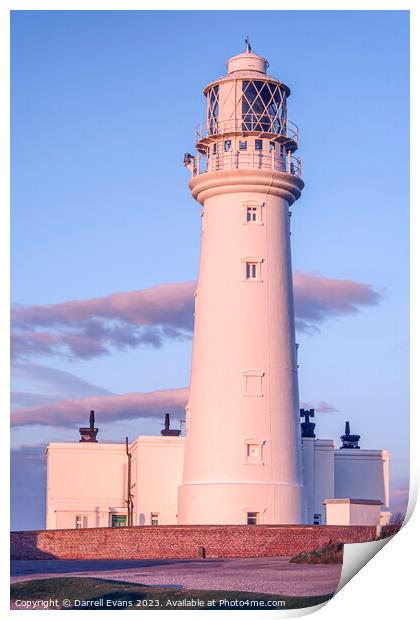 Flamborough Head Lighthouse Print by Darrell Evans