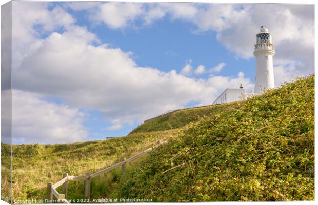 Flamborough Lighthouse Canvas Print by Darrell Evans