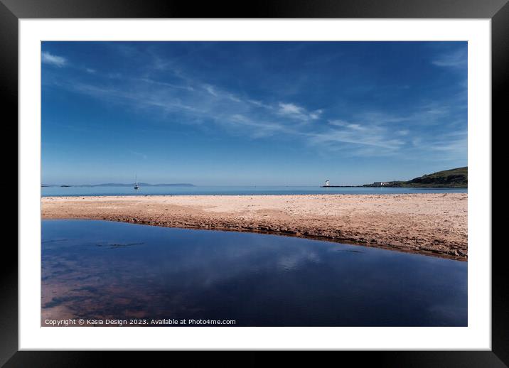 Calm Reflections in Kilnaughton Bay Framed Mounted Print by Kasia Design