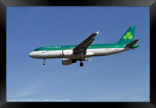 Aer Lingus Airbus A320 Framed Print by David Pyatt